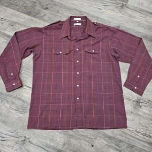 Christian Dior Men's Dress Shirt Button Down Long Sleeve Size XL Red